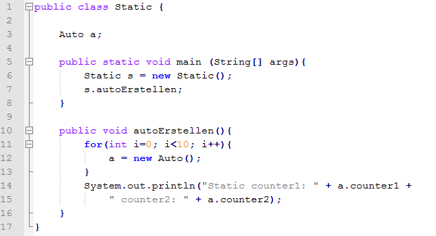 Static main